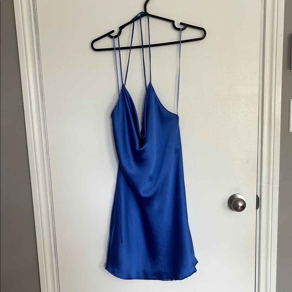 Zara Royal Blue Backless Dress